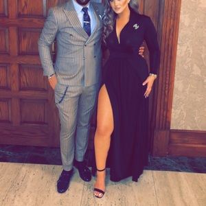 Black dress with slit